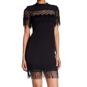 FRINGE DRESS SZ 8 - LAUNDRY BY SHELLI SEGAL